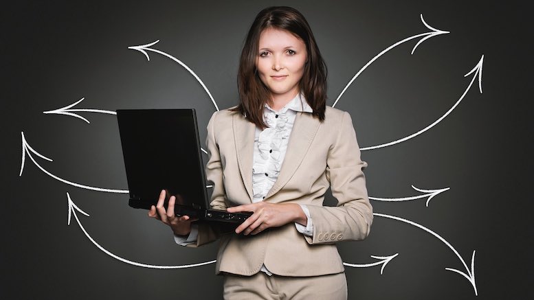 woman-laptop-arrows-options-choices-direction-career-job