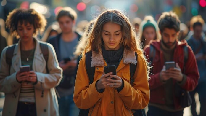 phones-people-messaging-sms-chatting-texting-dm-alone-in-crowd-isolation