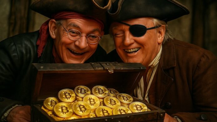 https://commsrisk.com/wp-content/uploads/2025/09/David-Schweikert-and-Donald-Trump-as-pirates-with-Bitcoin-treasure-696x391.jpg