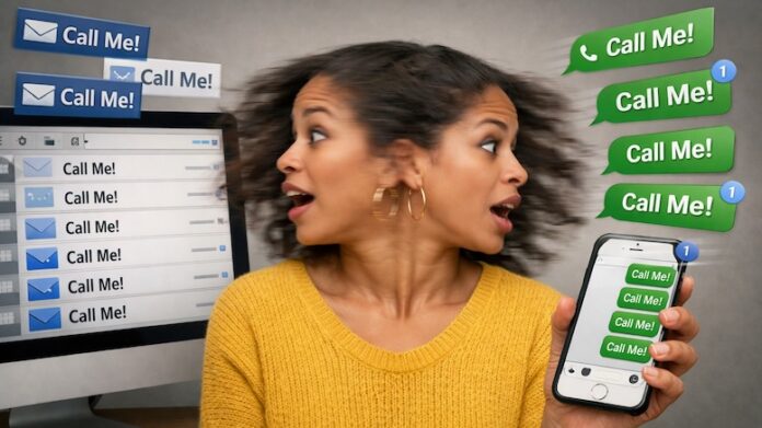 woman-overwhelmed-bewildered-demands-to-call-me-by-SMS-and-email